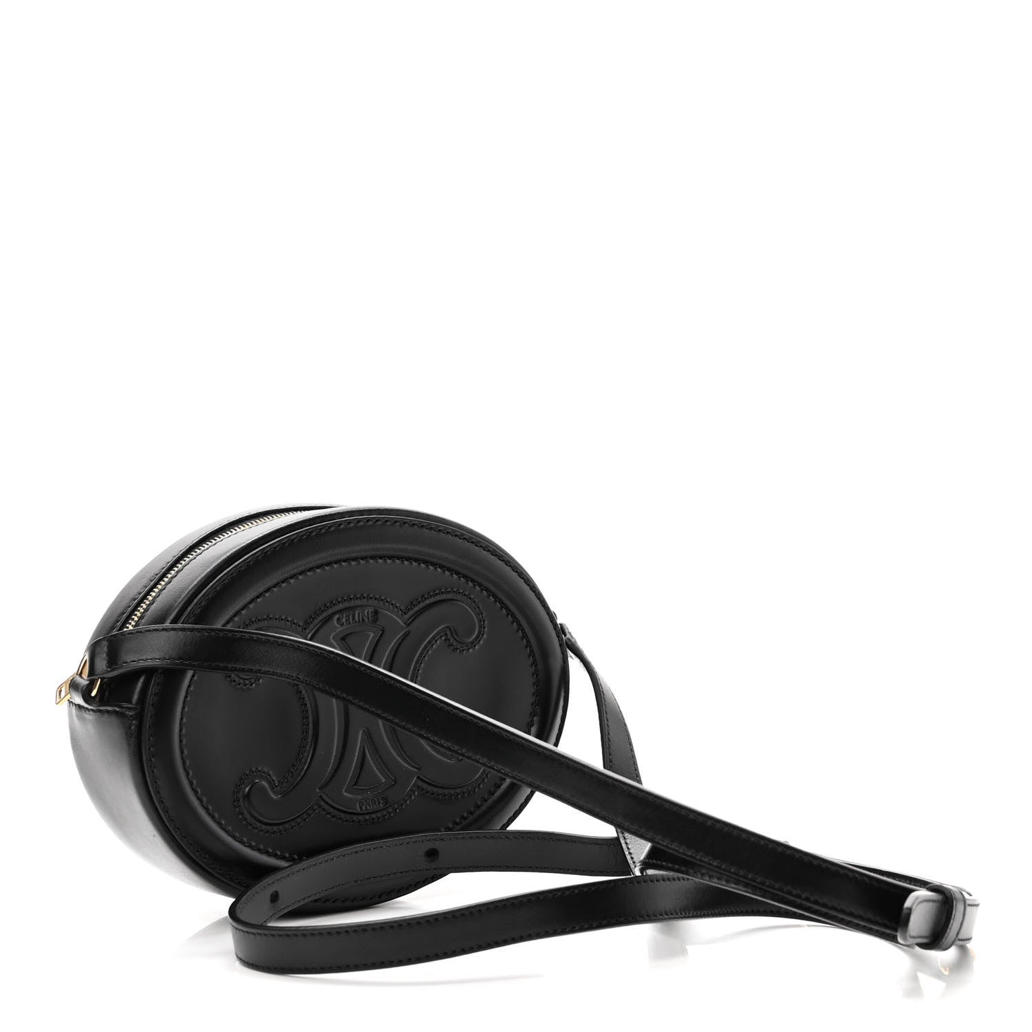 Celine Smooth Calfskin Oval Purse Crossbody Black 3 of 10