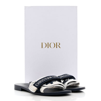 Christian Dior Canvas Dior(e)volution Mule Slide Sandals 36 Deep Blue 12 of 12