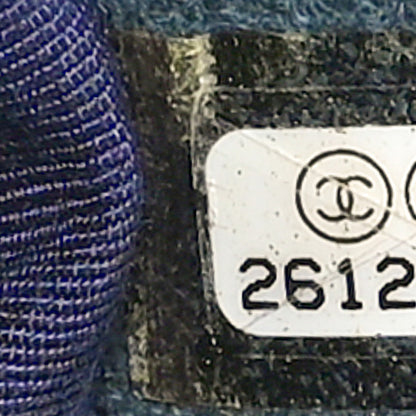 Chanel Cable Knit Calfskin Flap Bag Navy Blue 7 of 10