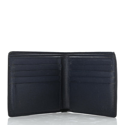 Fendi Vitello Elite Monster Eyes Inlay Bi-Fold Wallet Asfalto Papavero Black 5 of 7