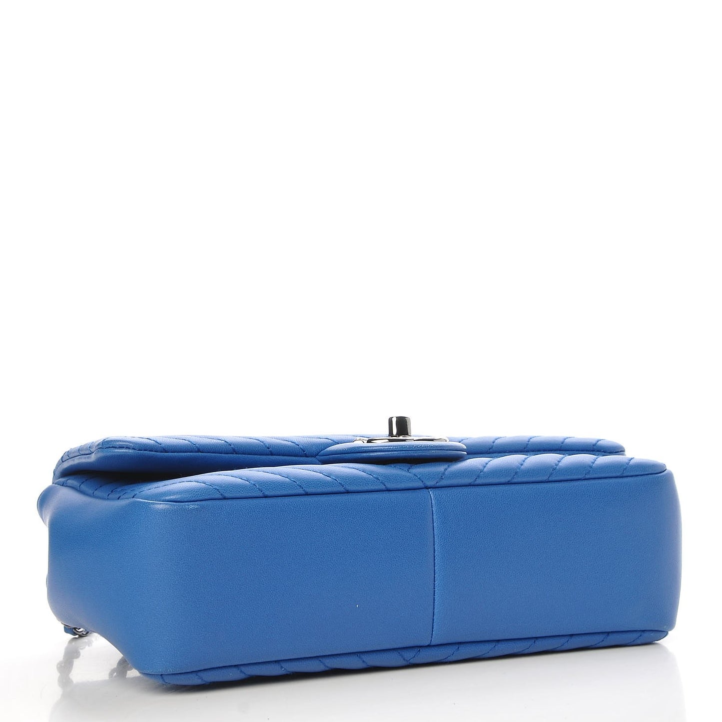 Lambskin Quilted Small CC Crossing Flap Blue