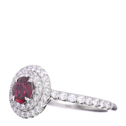 Tiffany Platinum Diamond Ruby Soleste Ring 53 6.25 3 of 6