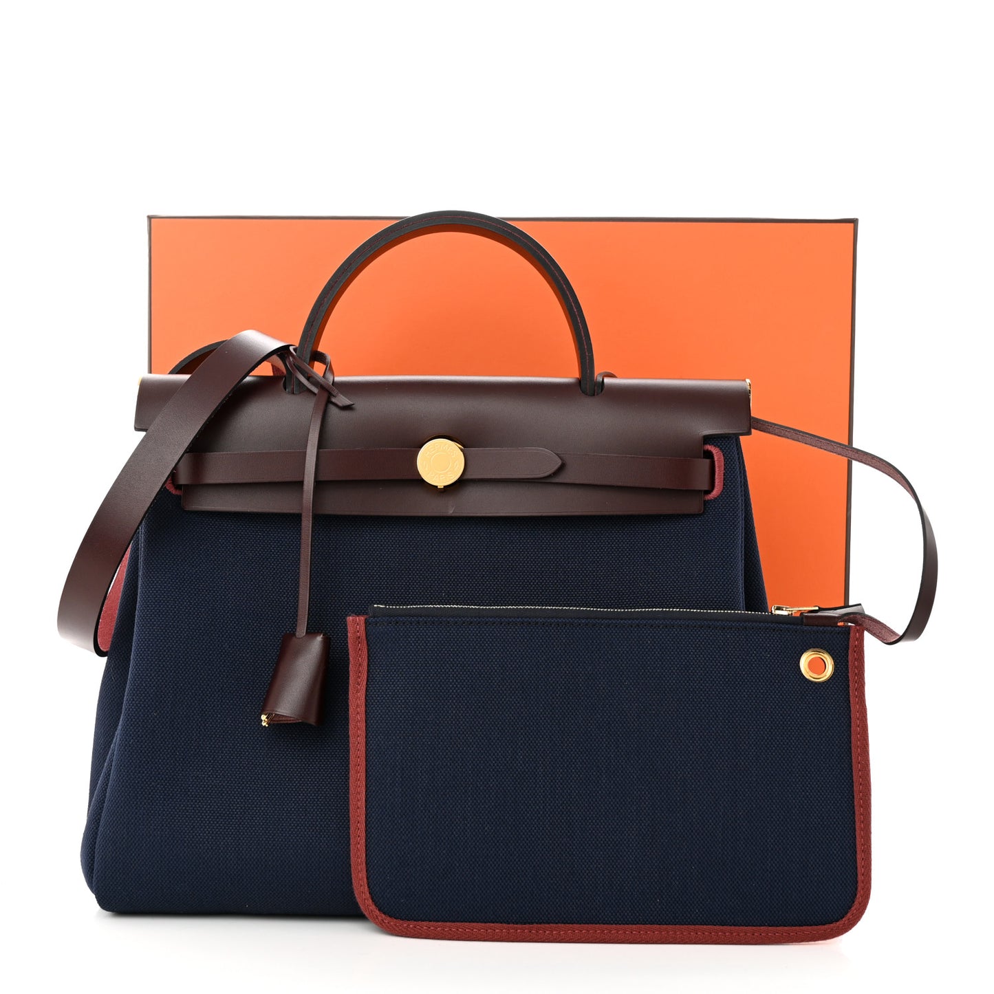 Toile Militaire Vache Hunter Herbag Zip Retourne 31 PM Rouge Sellier Bleu Marine