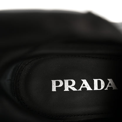 Prada Spazzolato Re-Nylon Metal Triangle Logo 110mm Ankle Boots 40 Black 7 of 12