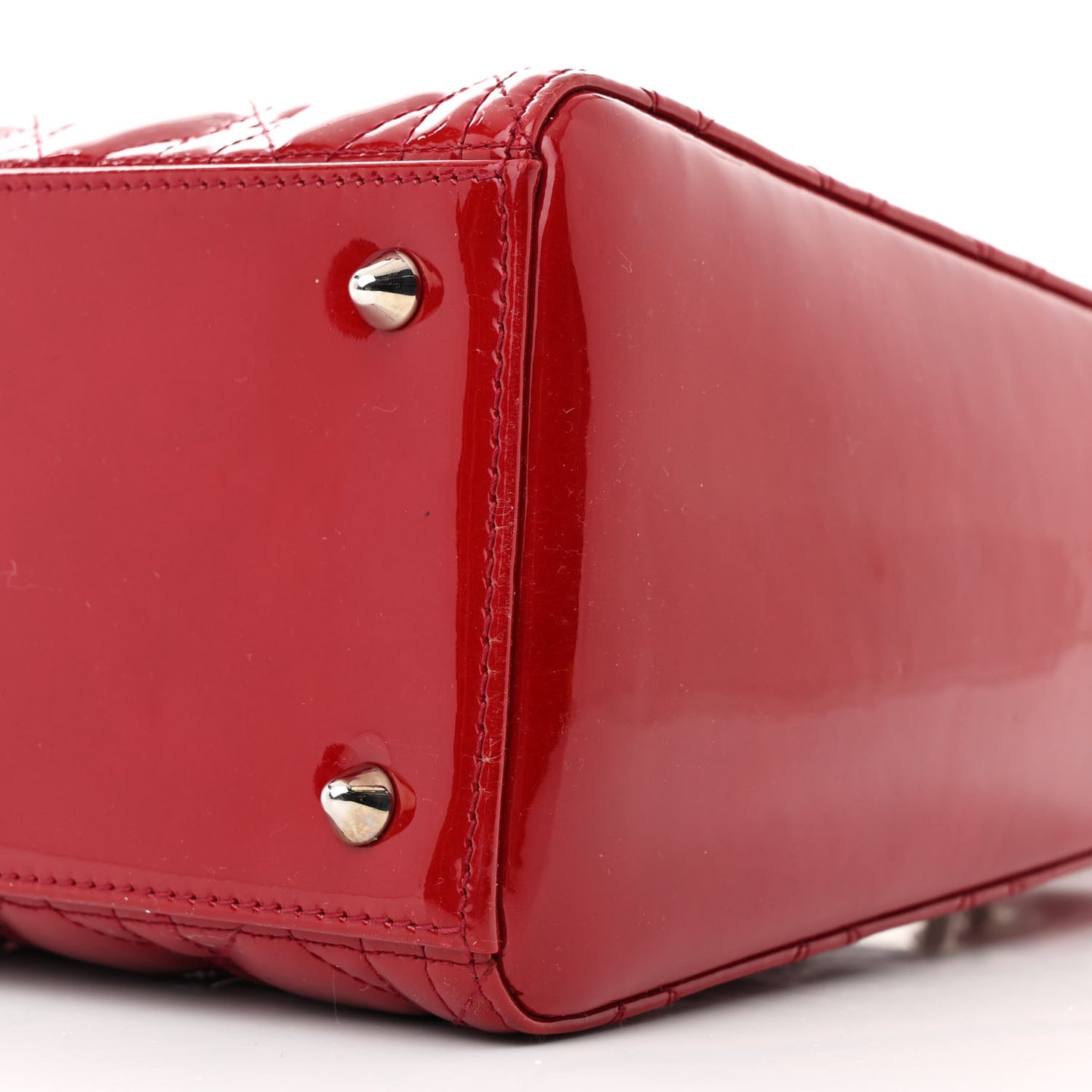 Patent Cannage Medium Lady Dior Burgundy Red