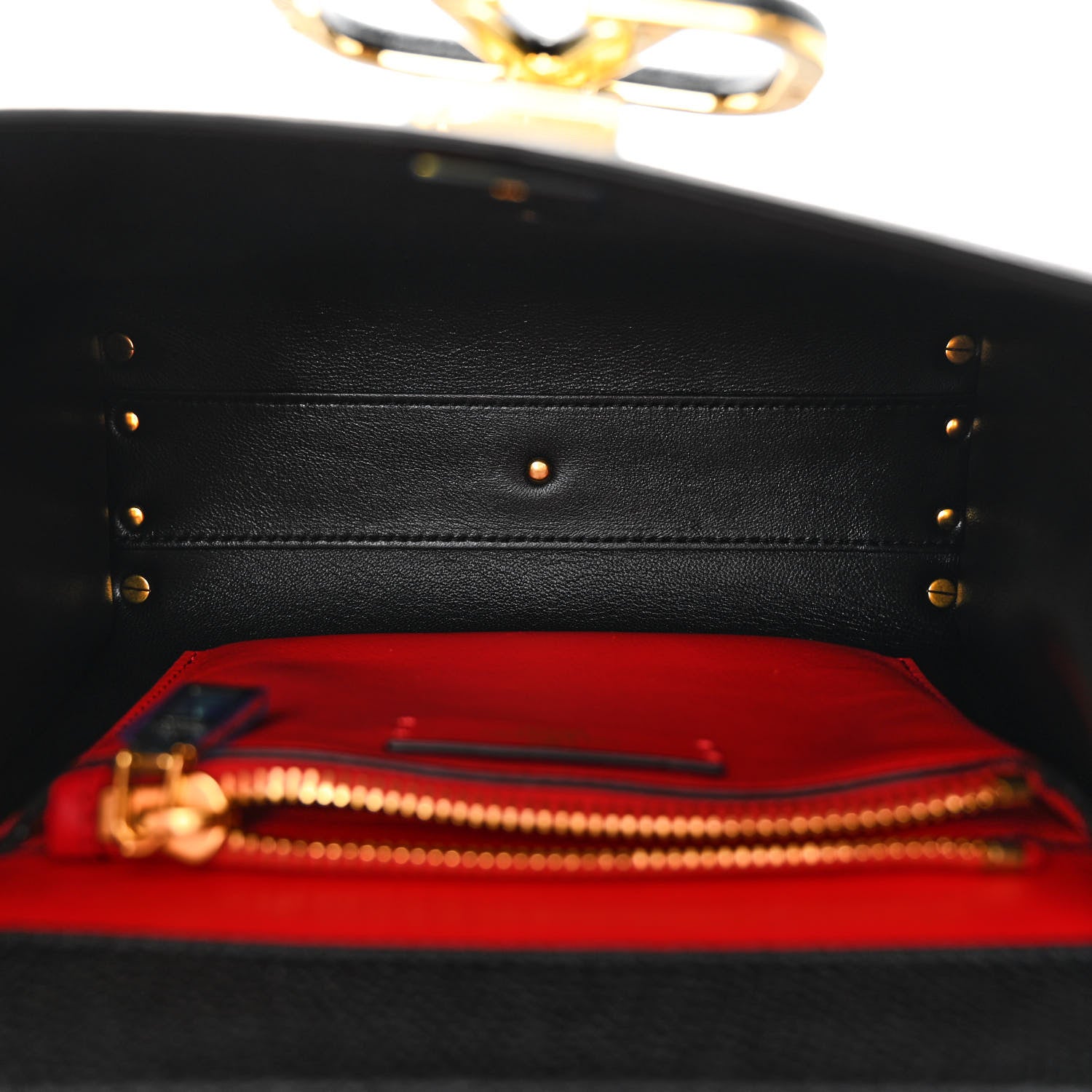 Valentino Garavani Grainy Calfskin Small VSling Top Handle Bag Black 5 of 9