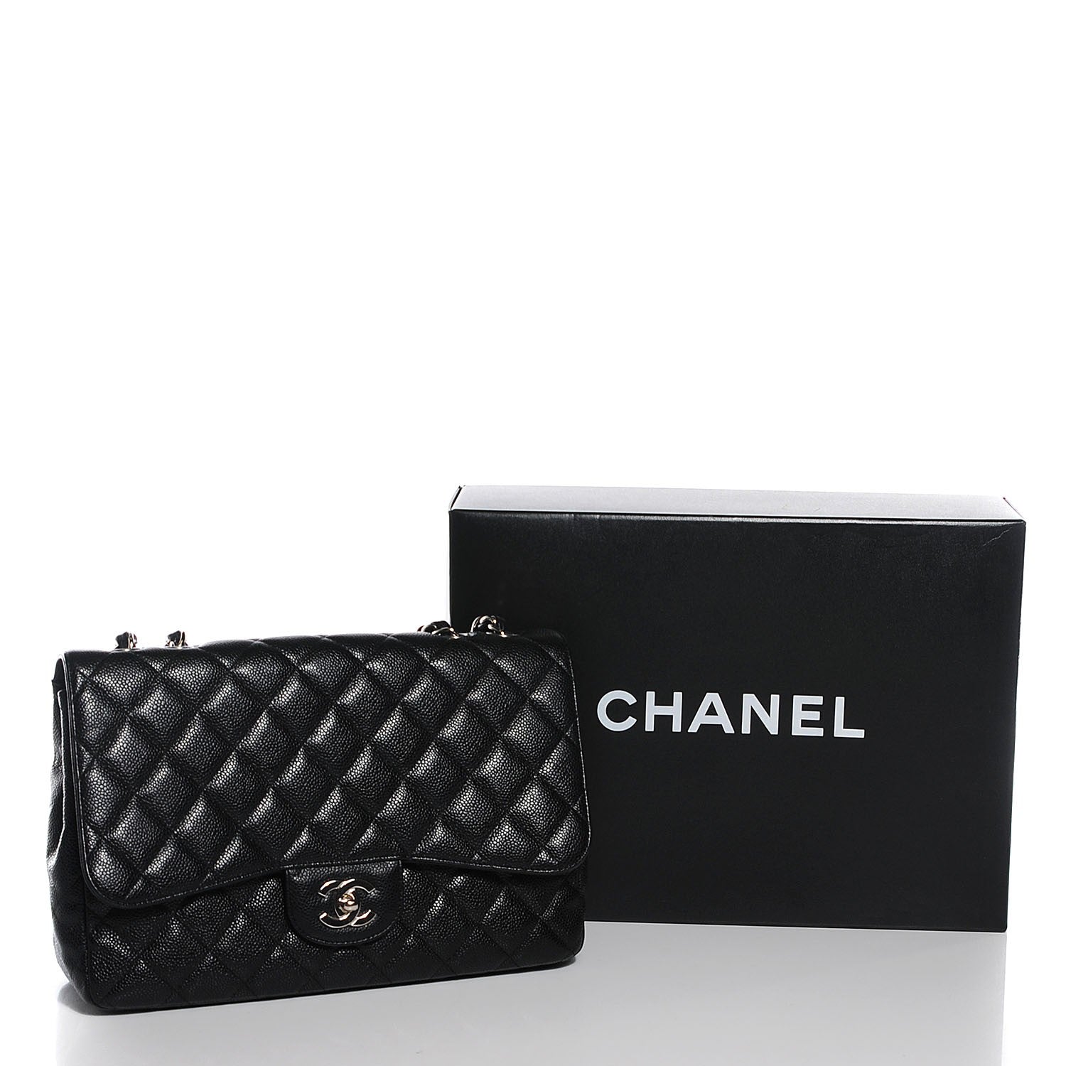 Chanel Caviar Quilted Jumbo Single Flap Black 9 of 9