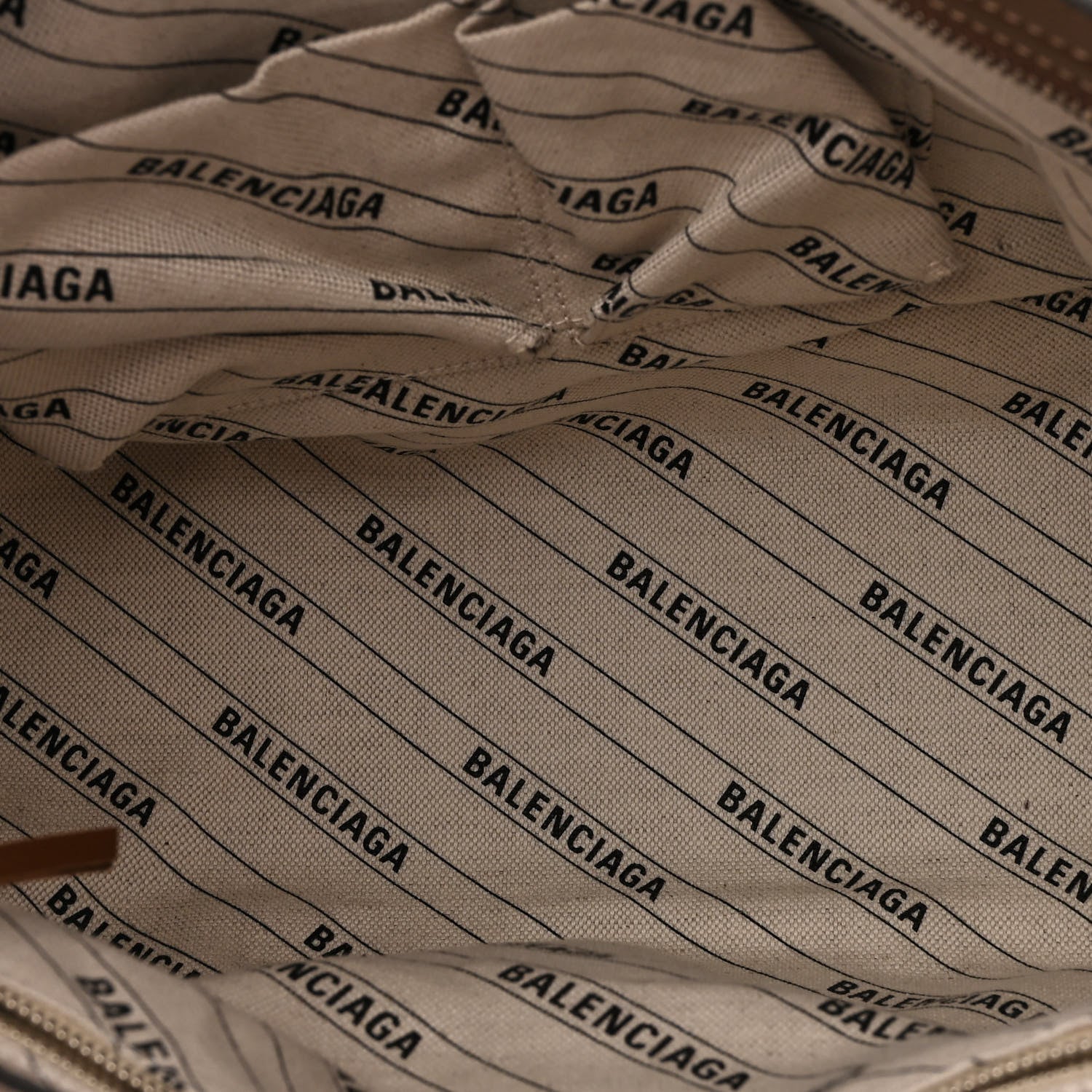Balenciaga X GUCCI GG Monogram Azalea Calfskin Neo Classic Silver Hardware Medium City Beige Ebony Brown Sugar 5 of 14