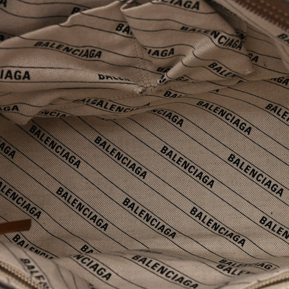 Balenciaga X GUCCI GG Monogram Azalea Calfskin Neo Classic Silver Hardware Medium City Beige Ebony Brown Sugar 5 of 14