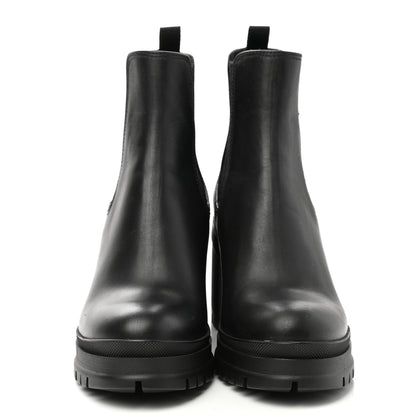 Prada Vitello Montana Lug Sole Chelsea 55mm Boots 37 Black 2 of 8