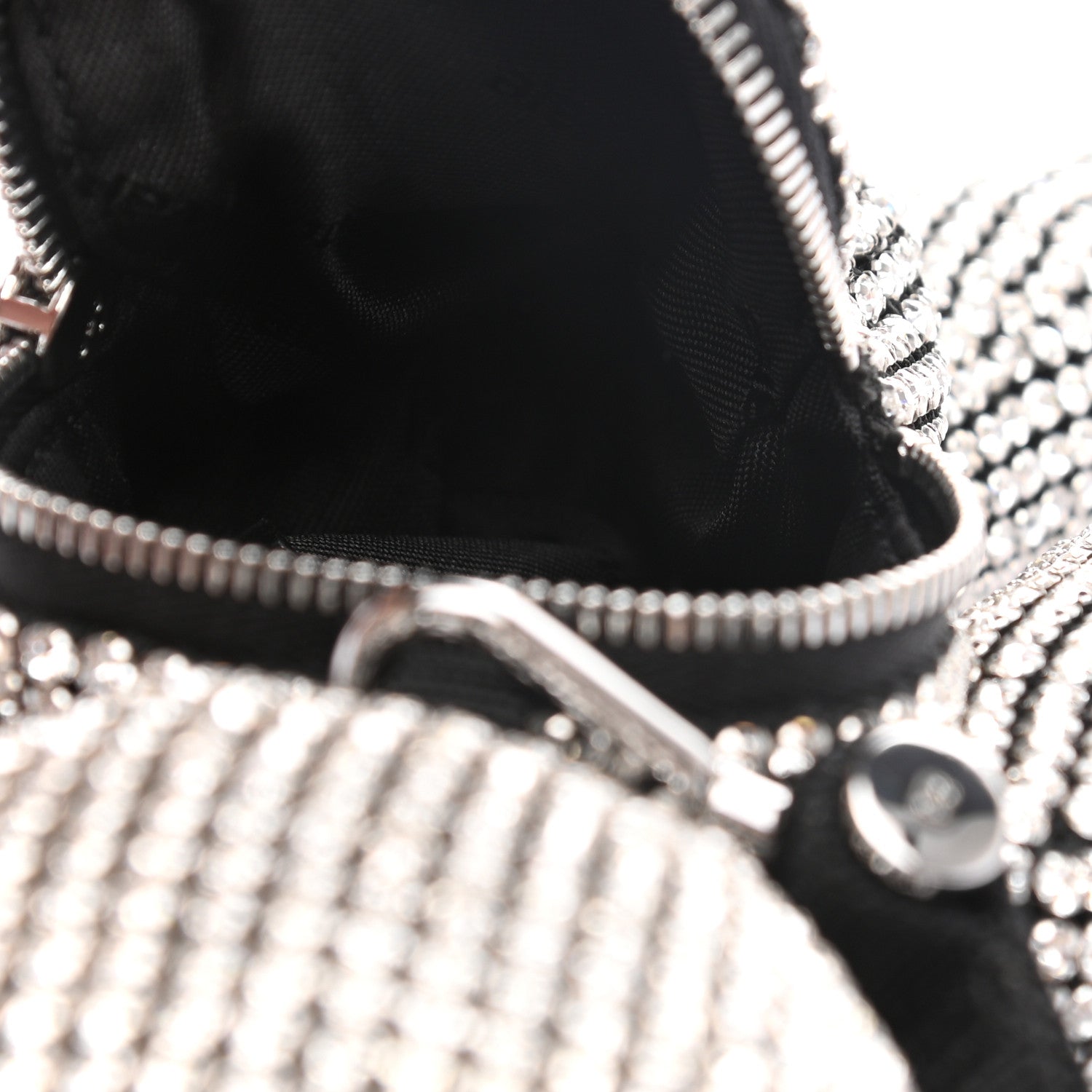 Alexander Wang Crystal Mesh Beiress Wristlet White 5 of 6