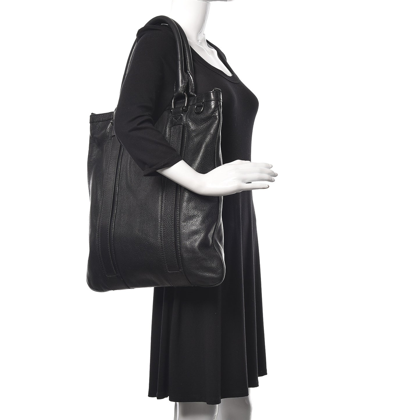 Grainy Calfskin Tote Black