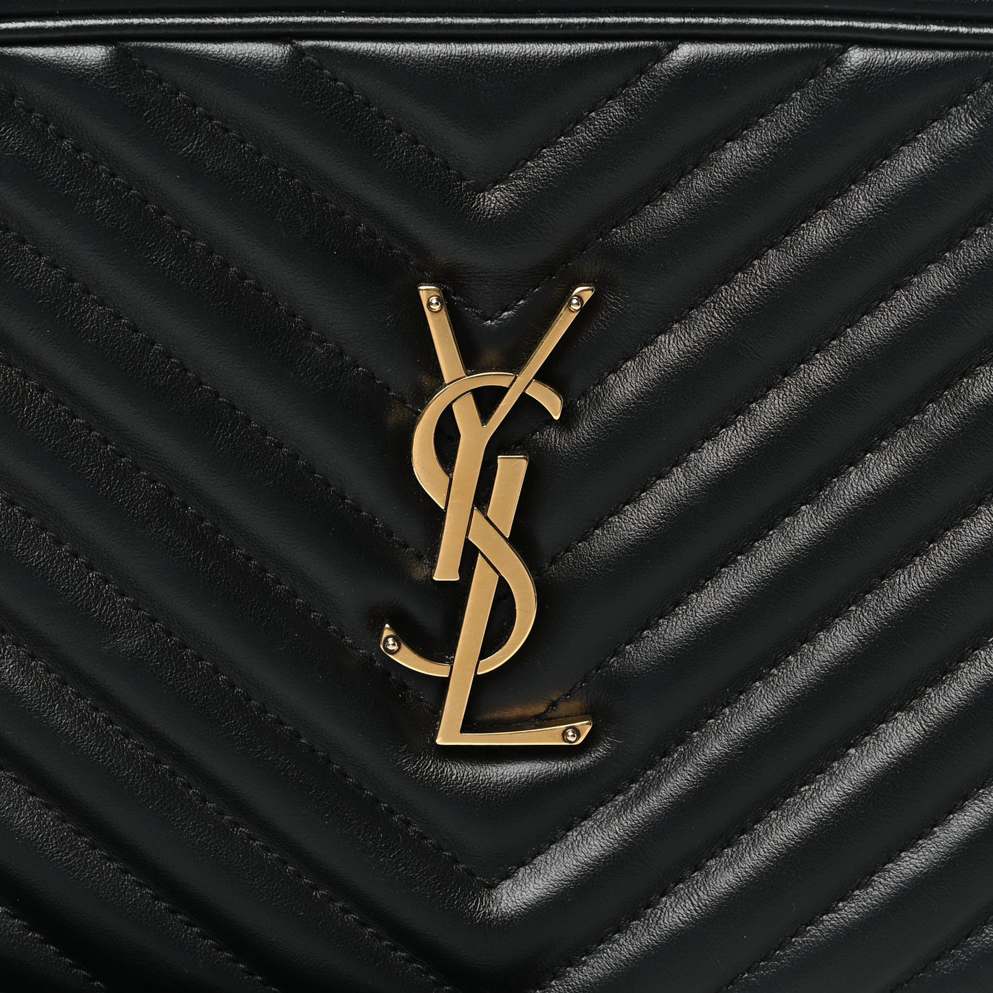 Calfskin Matelasse Monogram Lou Camera Bag Black