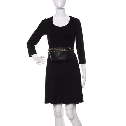 Valentino Garavani Grainy Calfskin Rockstud Belt Bag Black 2 of 10