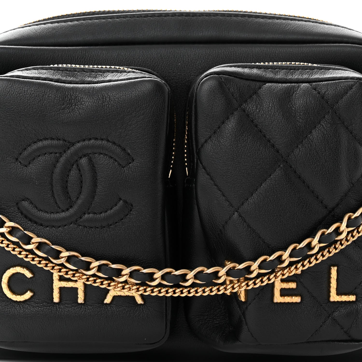 Chanel Calfskin Quilted Small Camera Case Black 8 of 11