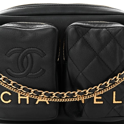 Chanel Calfskin Quilted Small Camera Case Black 8 of 11