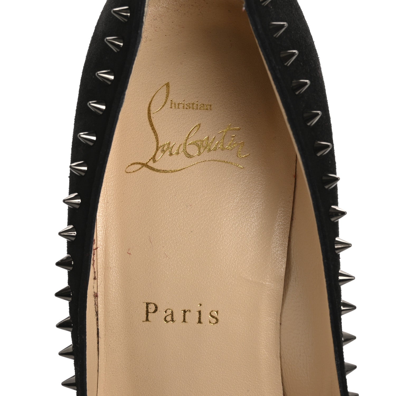 Christian Louboutin Veau Velours Anjalina 100 Pumps 37 Black 7 of 9