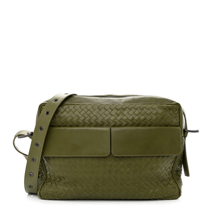 Bottega Veneta Nappa Intrecciato Messenger Bag Mud 1 of 13