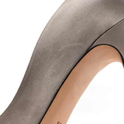 Jimmy Choo Satin Crystal Pumps 38.5 Grey 8 of 10