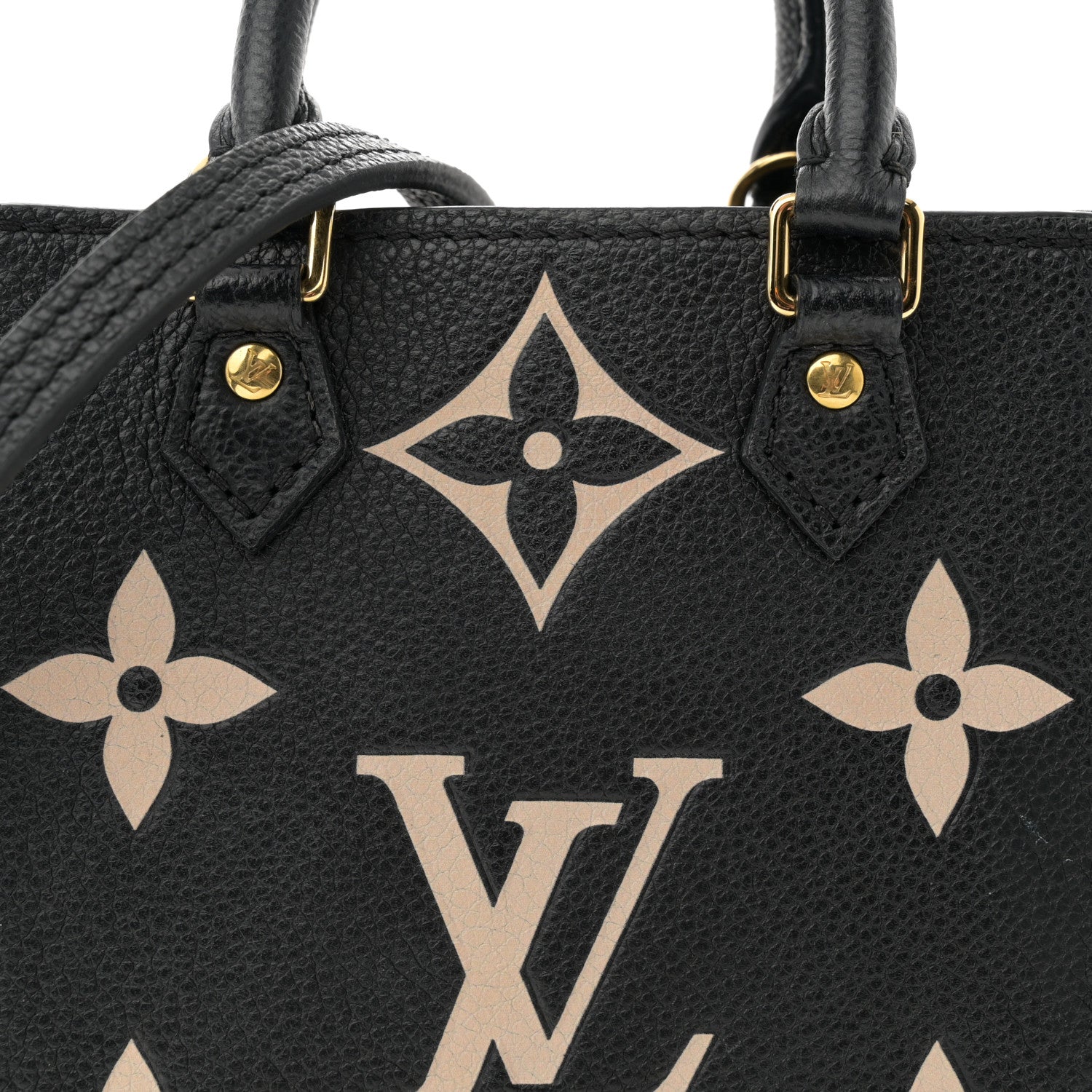 Louis Vuitton Empreinte Monogram Giant Petit Sac Plat Black Beige 7 of 12