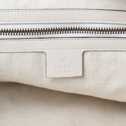 Gucci Grained Calfskin Logo Half Moon Hobo White 6 of 9