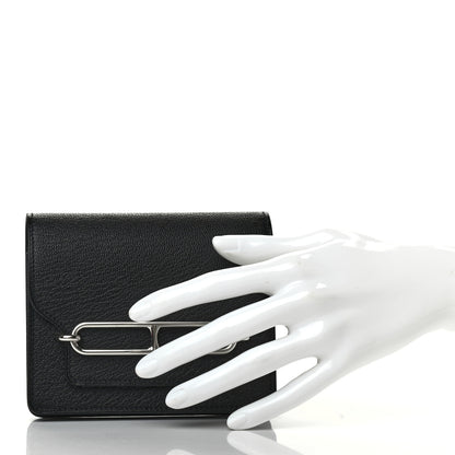 Hermes Chevre Mysore Roulis Slim Wallet Black 3 of 7