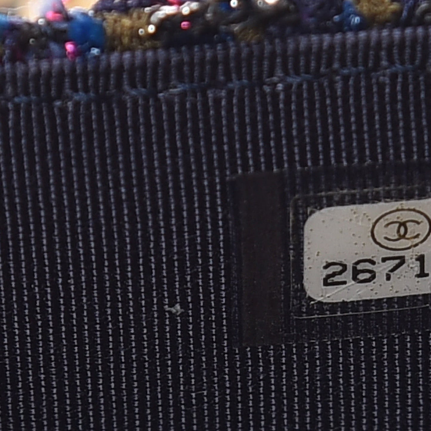 Tweed Charms Wallet On Chain WOC Blue Purple Khaki Pink