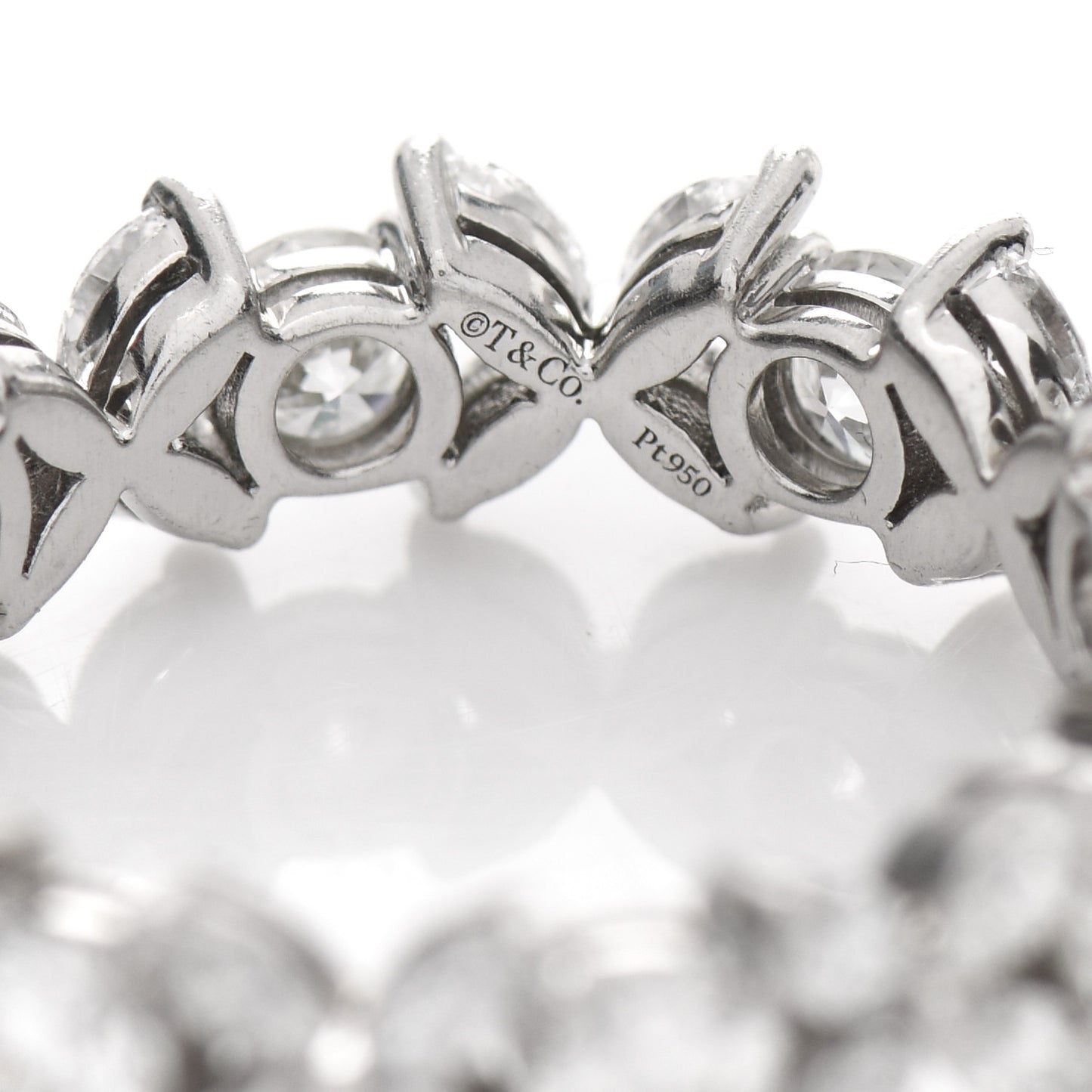 Platinum Diamond Victoria Alternating Band Ring 52 6