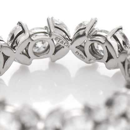 Tiffany Platinum Diamond Victoria Alternating Band Ring 52 6 4 of 4