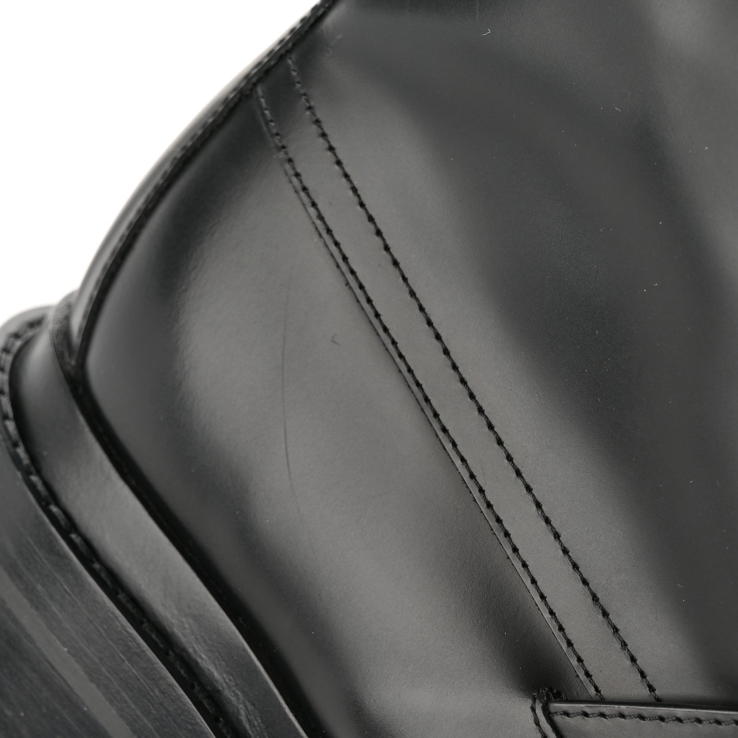 Glossed Calfskin Funk Ankle Boots 38 Black