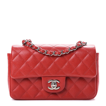 Chanel Caviar Quilted Mini Rectangular Flap Red 1 of 10