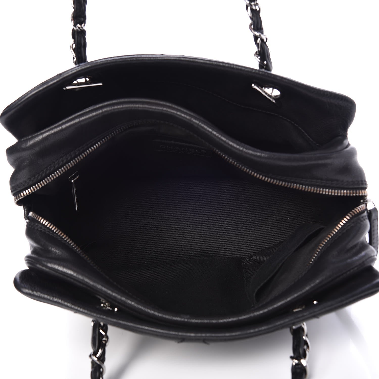 Chanel Calfskin Small Diamond Stitch Tote Black 7 of 13
