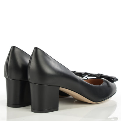 Valentino Garavani Calfskin Bow Pumps 37 Black 5 of 9