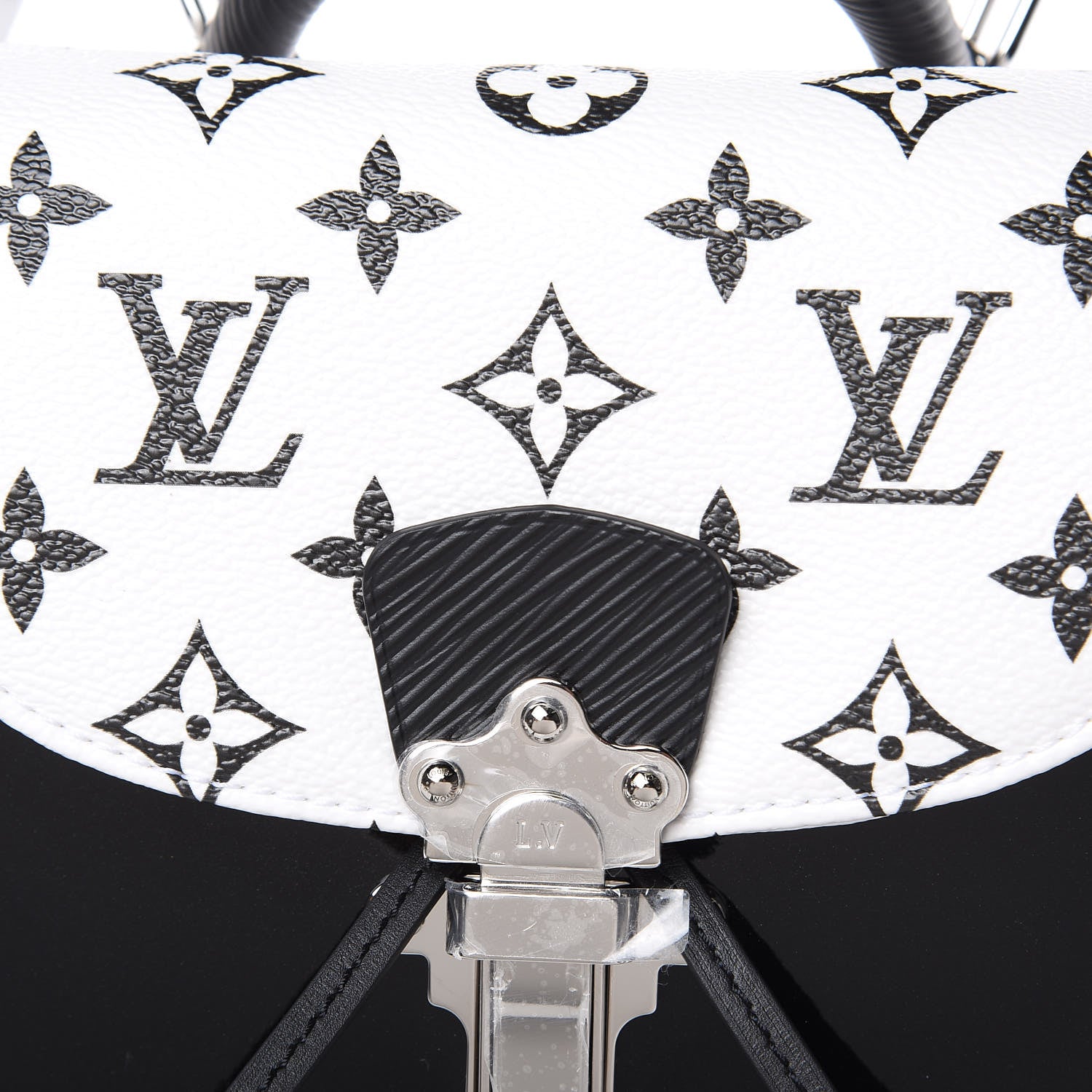Louis Vuitton Patent Monogram Hot Springs Backpack Black White 9 of 9