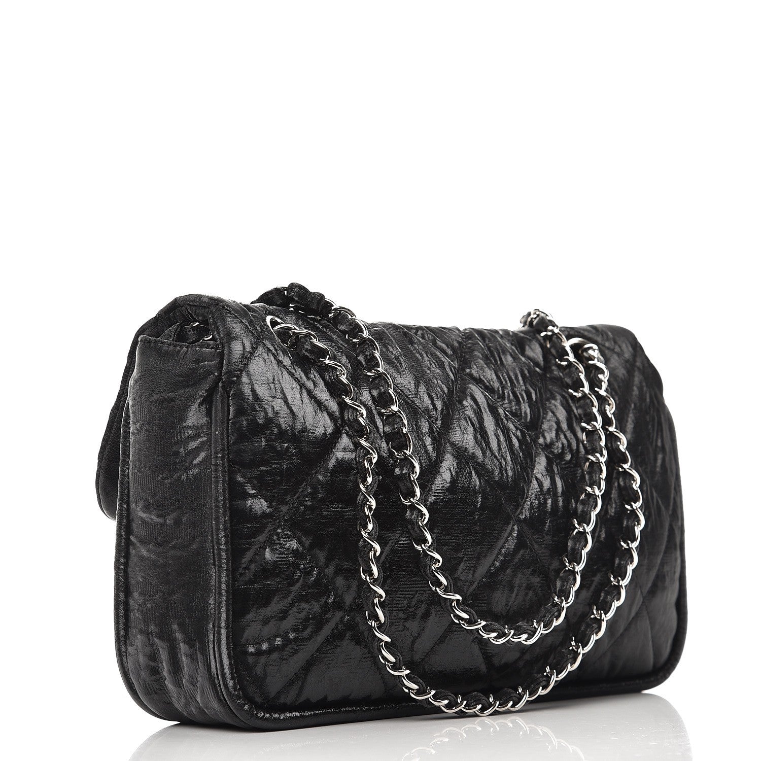 Chanel Coated Canvas Quilted Le Marais Flap Black 3 of 8