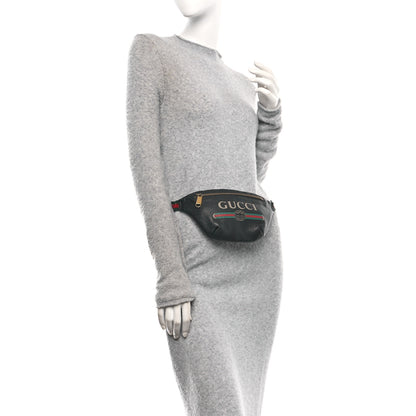 Gucci Grained Calfskin Small Logo Belt Bag Black 2 of 10