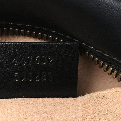 Gucci Calfskin Matelasse Small GG Marmont Chain Shoulder Bag Black 7 of 9