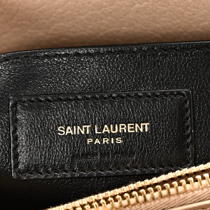 Saint Laurent Sheepskin Matelasse Chevron Monogram Large College Satchel Dark Beige 6 of 11