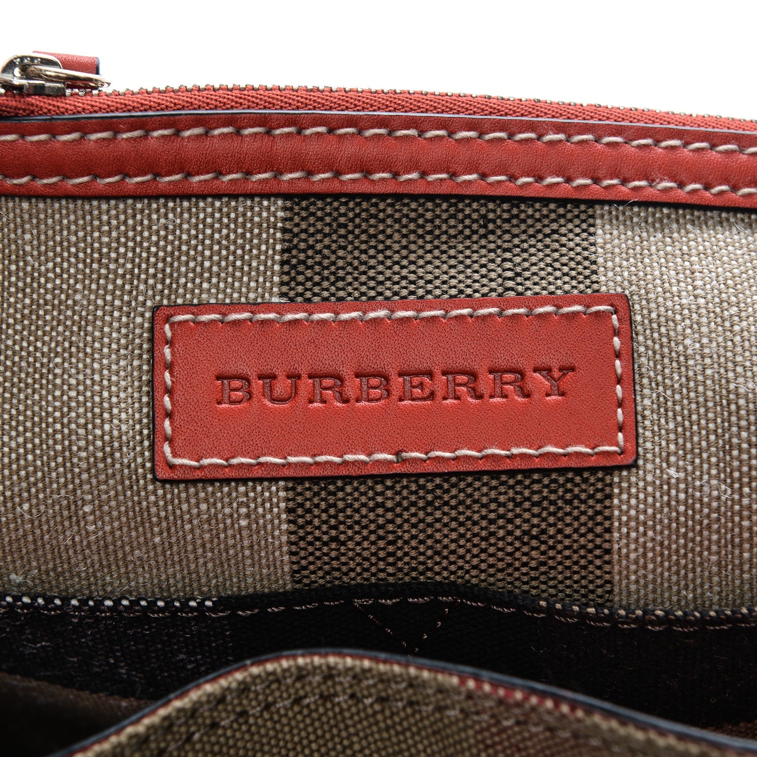Burberry Canvas Mega Check Medium Ashby Hobo Red 6 of 6