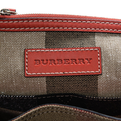 Burberry Canvas Mega Check Medium Ashby Hobo Red 6 of 6