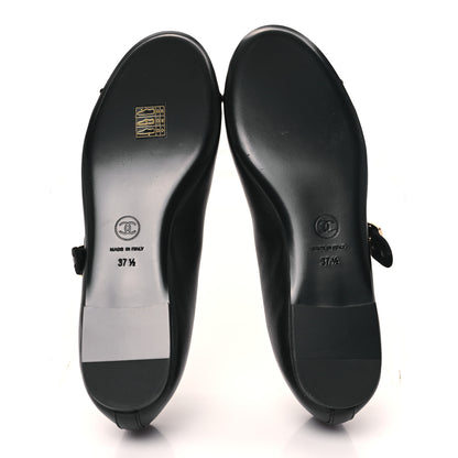Chanel Lambskin Mary Jane Flats 37.5 Black 6 of 9