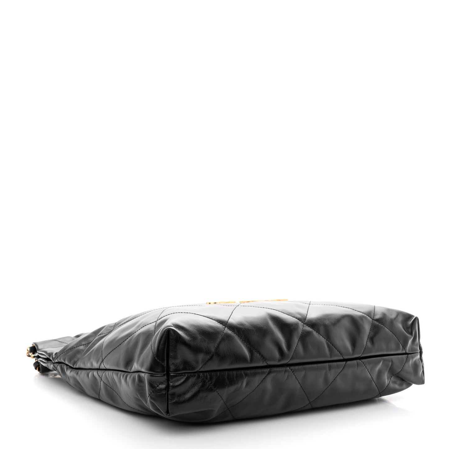 Shiny Calfskin Quilted Chanel 22 Black