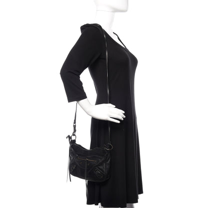 Balenciaga Agneau Classic Hardware Lizard Embossed Hip Black 2 of 10