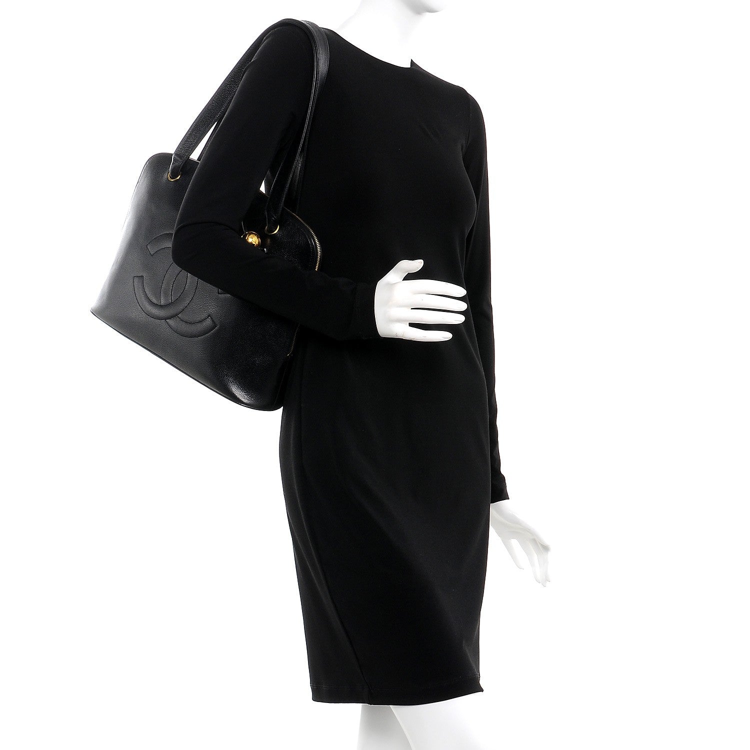 Chanel Caviar CC Bowler Black 2 of 11