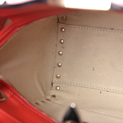 Valentino Garavani Vitello Mini Rockstud Double Handle Tote Deep Orange 7 of 11