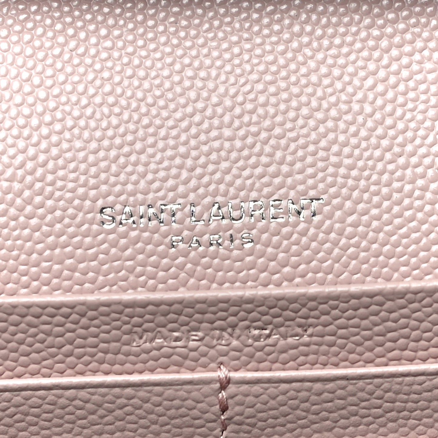 Grain De Poudre Matelasse Chevron Monogram Chain Wallet Pale Pink