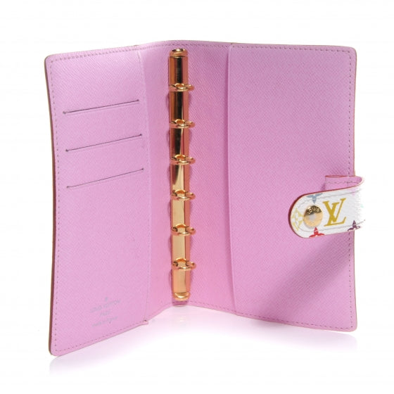 Louis Vuitton Monogram Multicolor Small Ring Agenda Cover White 6 of 8