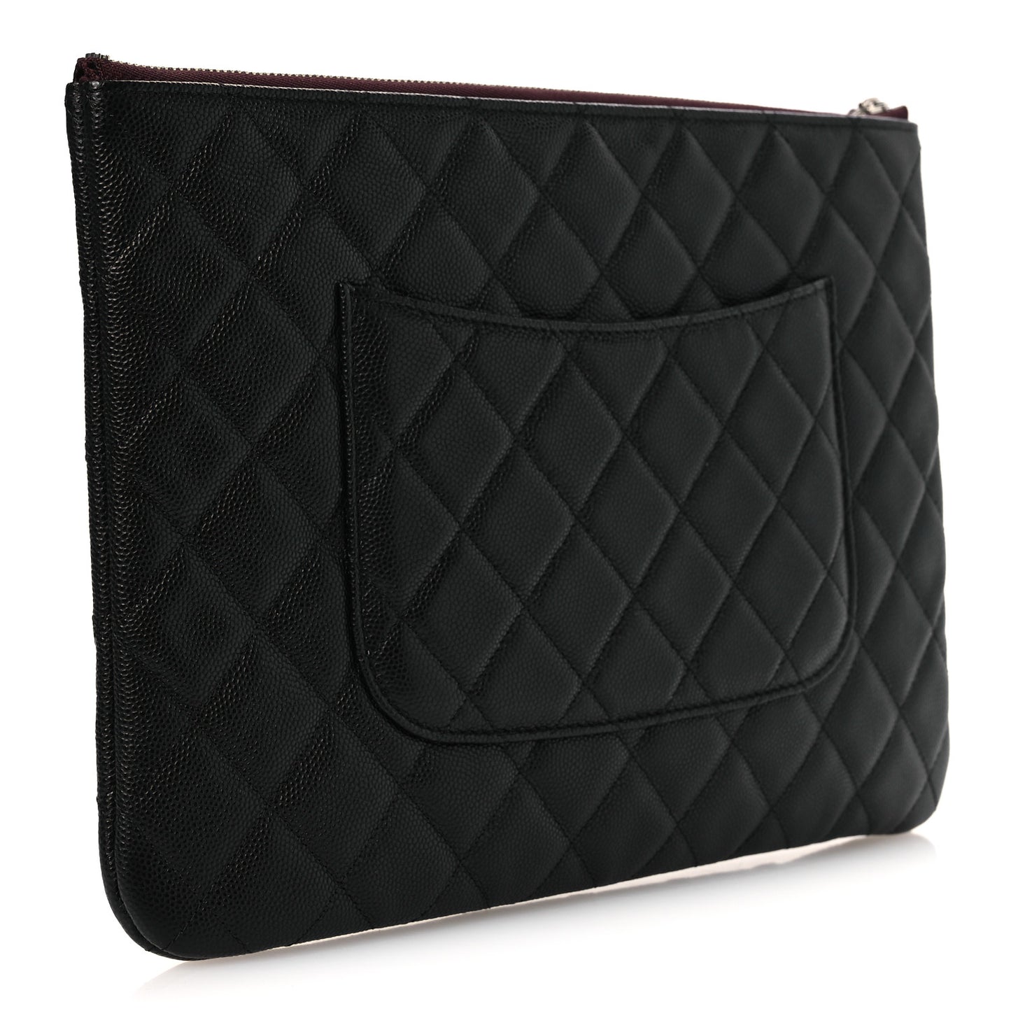 Caviar Quilted Medium Cosmetic Case Black