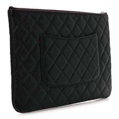 Chanel Caviar Quilted Medium Cosmetic Case Black 3 of 11