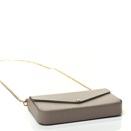 Louis Vuitton Epi Felicie Pochette Chain Wallet Galet 3 of 5